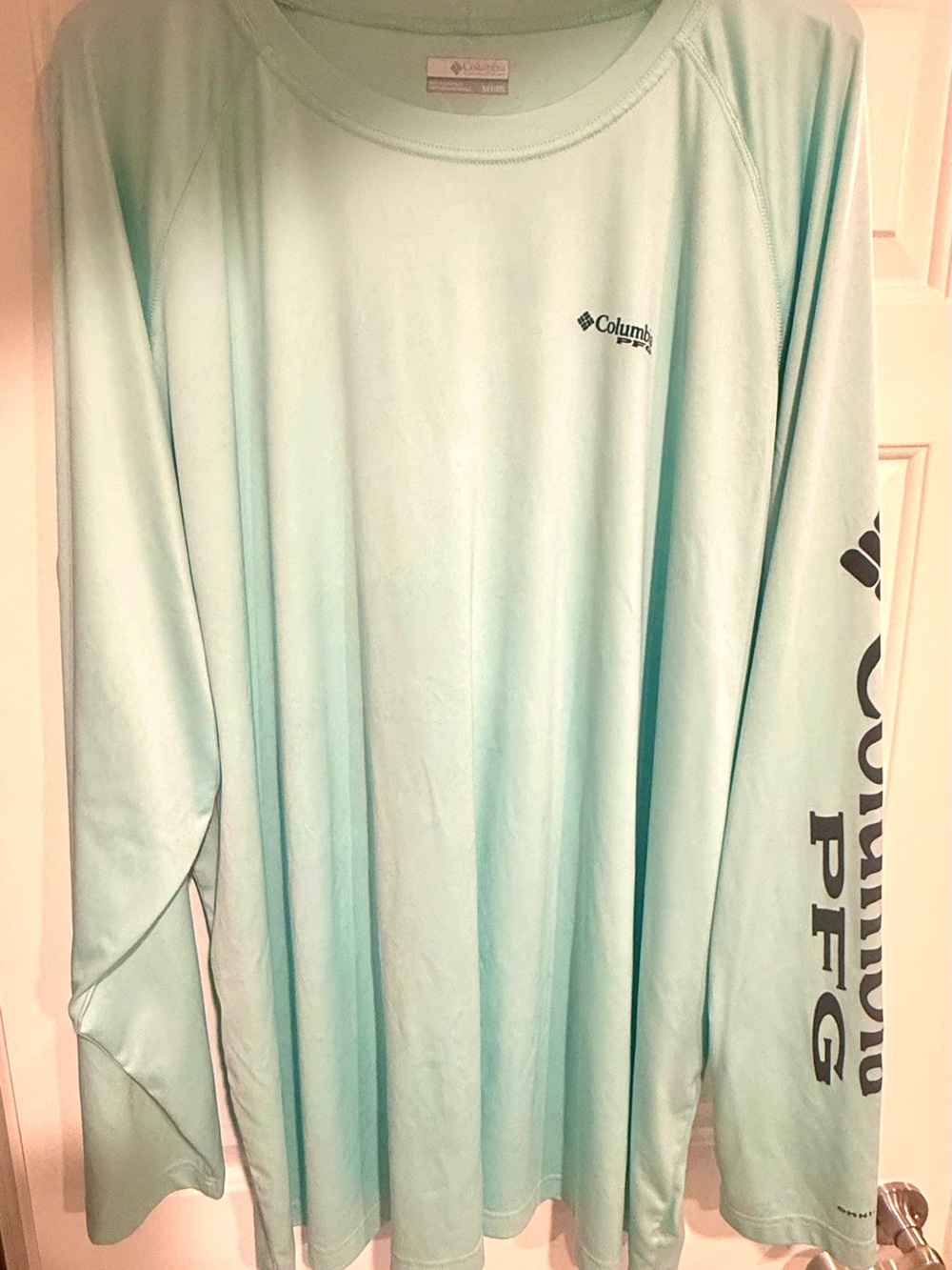 Columbia Men’s Long-Sleeve PFG Shirt - Aqua